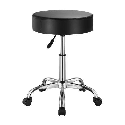 VEVOR Sattelhocker Rollhocker 204 kg belastbarer höhenverstellbarer (55-71 cm) Drehhocker Arbeitshocker -Drehsattelstuhl für Salon Spa Massa
