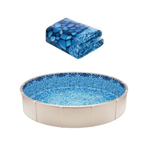 VEVOR Runde Poolfolie, _1006x120 cm, Innenfolie, Ersatzfolie, Innenhülle, Schwimmbadfolie, Vinylfolie im Unibead-Stil mit Standardstärke, verschlei_