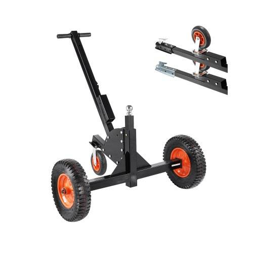VEVOR 2-in-1-Anhängerwagen, Rangierhilfe Anhänger, 680,4 kg Stützlast, 56 und 66 cm einstellbare Höhe, 50,8 mm Kupplungskugel, 38 cm Luftreifen,