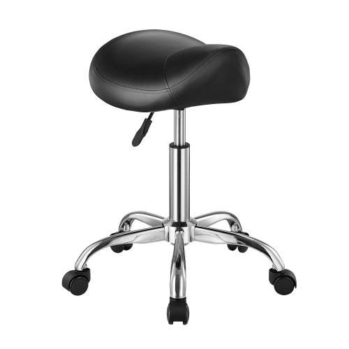 VEVOR Sattelhocker Rollhocker 204 kg belastbarer höhenverstellbarer (55-71 cm) Drehhocker Arbeitshocker, ergonomischer verdickter -Drehsattel