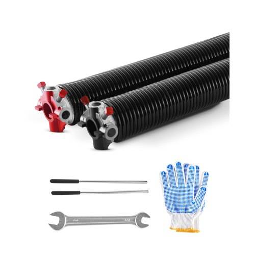 VEVOR Torsionsfedern für Garagentore Φ 6,35 x Φ 50,8 x 813 mm 16000 Zyklen, Elektrophorese, schwarz beschichtet zum Austauschen, Garagentorfedern