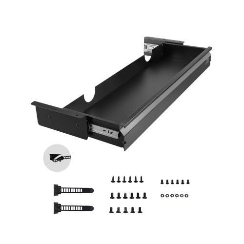 VEVOR Untertisch Schublade 840x240x107mm, Unterbau Schreibtisch, versteckter Schreibtisch-Aufbewahrungs-Organizer, Bleistiftschublade unter dem