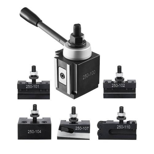 VEVOR Schnellwechsel-Werkzeughalter-Set, 6-teilig, Werkzeughalter, passend für Mini-Drehmaschinen und Metalldrehmaschinen mit 152,4-305mm
