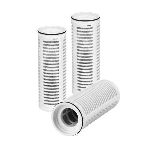 VEVOR Ersatz-Wasserfilter (3 Stk.) für Kannen & Spender BPA-frei, hält 3 Monate oder 800 L, reduziert Chlor Rost Gerüche PFOA/PFOS, für Wasserfil