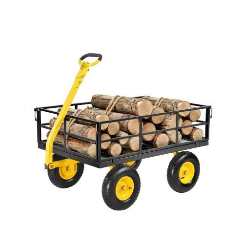 VEVOR Bollerwagen 544,31 kg, Transportwagen, Gartenwagen, Gerätewagen, 2-in-1-Handwagen mit All-Terrain-Reifen, abnehmbaren Seitenteilen aus