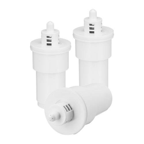 VEVOR Wasserfilter-Ersatz mit 0,3 L/min Durchflussrate für Kannen & Spender (3 Stk.) BPA-frei, hält 3 Monate oder 150 L, reduziert Kalk Blei Chlor