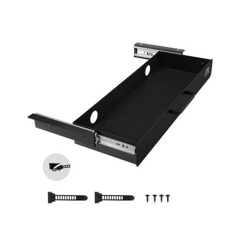 VEVOR Untertisch Schublade 635x232x75 mm, Unterbau Schreibtisch, versteckter Schreibtisch-Aufbewahrungs-Organizer, Bleistiftschublade unter dem