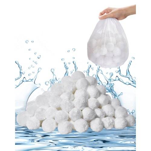 VEVOR Filter Balls für Sandfilter, 0,7 kg, Filterbälle ersetzen Pool-Filtersand, wiederverwendbare Filtermedienbälle aus Polyesterfaser mit Waschbe