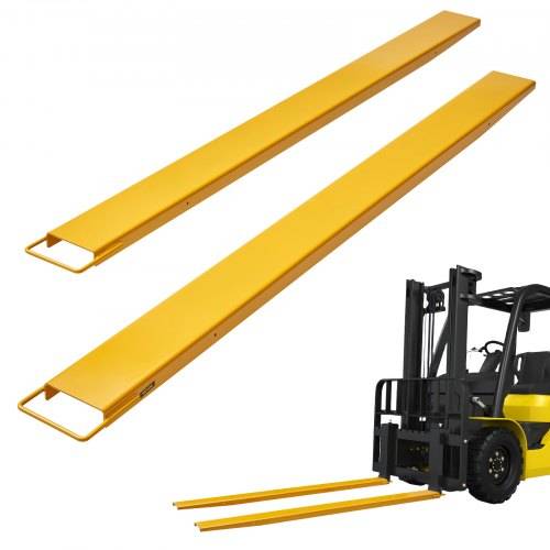 VEVOR Palettengabelverlängerungen, 243,8 cm Länge, 14 cm Breite, robuste Gabelverlängerungen aus Karbonstahl für Gabelstapler, 1 Paar Gabelstapler
