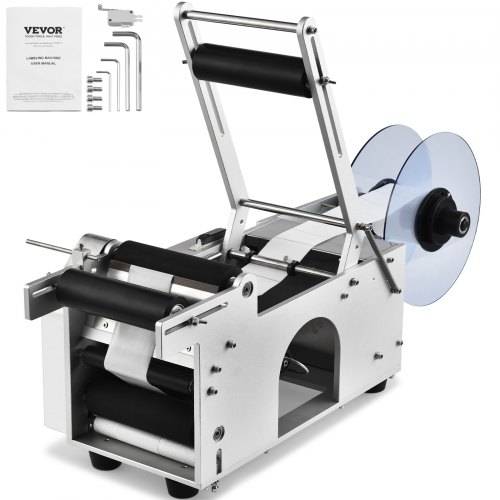 VEVOR Halbautomatische Etikettiergerät 20_50 Etiketten pro Minute Etikettiermaschine Etikettenbreiten von 13_150 mm, Etikettenlängen von 25_300 mm
