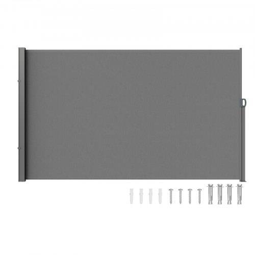 VEVOR Seitenmarkise 200 x 300 cm Seitenwandmarkise aus 180 g/m² Polyestergewebe mit PU-Beschichtung Markise einziehbarer Griff mit Federmechanismus