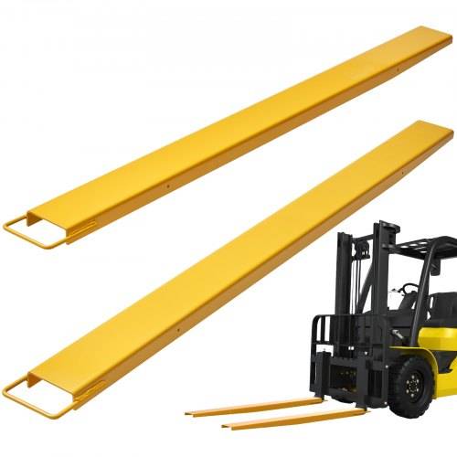 VEVOR 2er-Set Gabelverlängerungen 2130 mm Zinkenverlängerung 1,815 Tonnen Tragfähigkeit Gabelzinken Q235 Kohlenstoffstahl einteiliges Design Palett