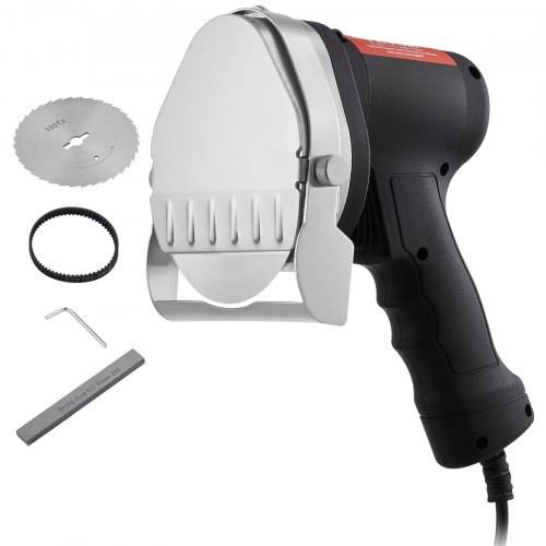 VEVOR Elektrisches Schawarma-Messer, 80 W, Türkisches Kebab-Messer, Kommerzieller Gyro-Schneider aus Edelstahl, Döner-Kebab-Fleischschneider mit 2