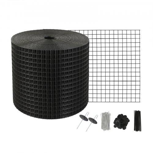 VEVOR Vogelschutz für Solarmodule, 15,2 cm x 30,4 m, Taubenabwehr Solaranlagengitter mit 60 Edelstahl-Verschlüssen, Solarmodul-Schutz mit rostfreier