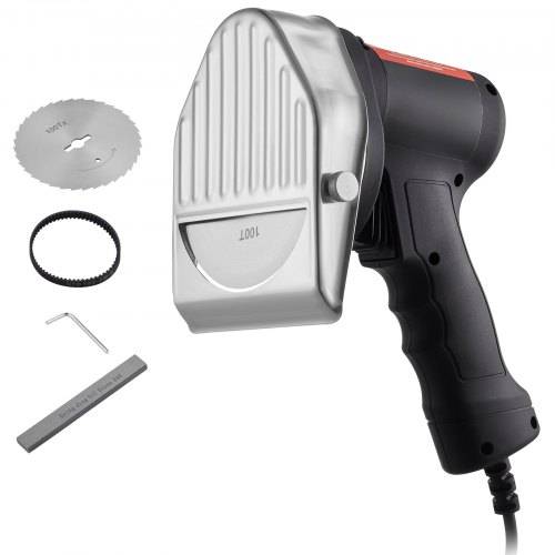 VEVOR Elektrisches Schawarma-Messer, 80 W, Türkisches Kebab-Messer, Kommerzieller Gyro-Schneider aus Edelstahl, Döner-Kebab-Fleischschneider mit 2