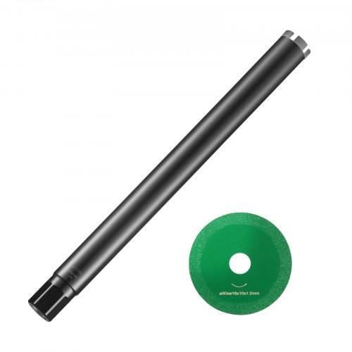 VEVOR Diamantbohrkrone Kernbohrer, 50,8 mm Nass-Diamant-Kernbohrer, 355 mm Bohrtiefe Betonkernbohrer mit Sägeblatt, 1-1/4 Zoll-7 Innengewinde