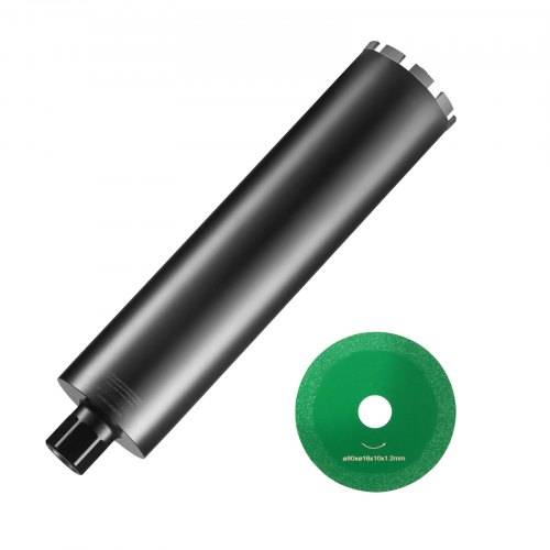 VEVOR Diamantbohrkrone Kernbohrer, 108 mm Nass-Diamant-Kernbohrer, 355 mm Bohrtiefe Betonkernbohrer mit Sägeblatt, 1-1/4 Zoll-7 Innengewinde