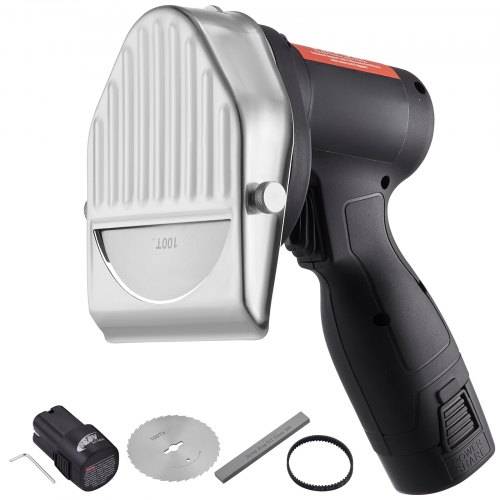 VEVOR Dönnerschneider 80 W Kebabschneider, Kabelloses Elektromesser Gyrosmesser, Türkisches Schawarma Dönermesser 0-8 mm Einstellbare Dicke, Commer