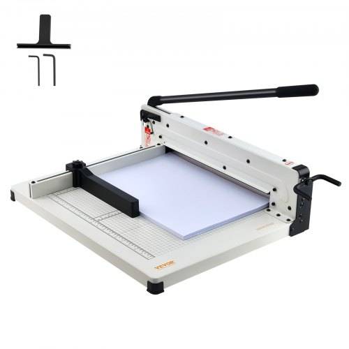 VEVOR Papierschneider manuelle Schneidemaschine (bis A3 Papier, 400 Blatt Kapazität), Papierschneidemaschine Hebelschneider, Guillotine-Schere für