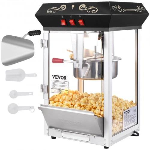 VEVOR Popcornmaschine Popcornautomat Popcorn-Maker, 850 W Popcornmaschine 8 oz Kessel für 48 Tassen pro Ladung, Popcornmaschine für die Arbeitsplatt