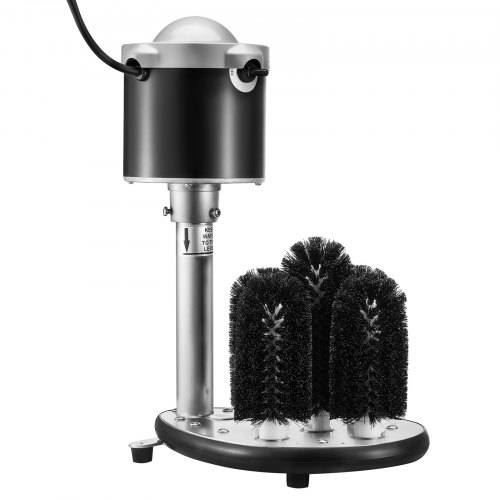 VEVOR elektrischer Gläserspüler Glasreiniger mit 5 Bürsten für Bars, 600 Tassen/h Weinglas-Reinigungsmaschine, Gläserspülmaschine für Sektgläs