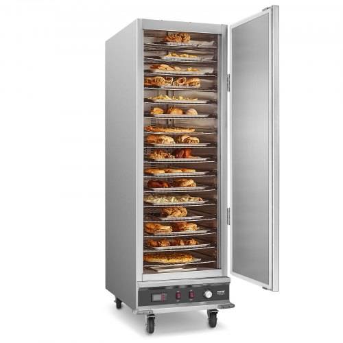 VEVOR Hot Box Speisenwärmer Snack-Wärmer mit 16 Ebenen & Wasserschale & Einzeltür & verstellbaren Einlegeböden, Speisenwärmer aus Edelstahl, idea