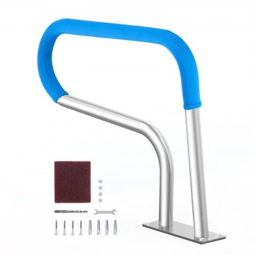 VEVOR Pool-Handlauf, 805 x 100 x 585 mm, Pooleinstieg Edelstahl mit Grundplatte für Innen-/Au_enpools, Einstieghilfe für Schwimmbäder, rostfreier