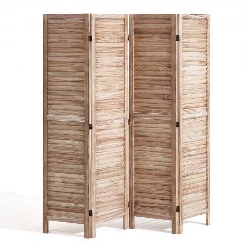 VEVOR Raumteiler Paravent aus Holz 4-teiliger faltbarer Sichtschutz, 170 cm hoher Raumteiler, tragbarer Dekorationsschirm zur Raumtrennung mit
