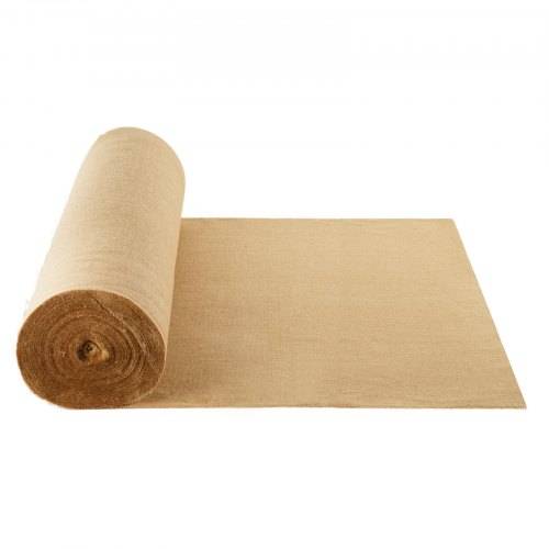 VEVOR Jute Stoff, Sackleinen-Stoffrolle, 50x50 hochdichte breite natürliche Sackleinen-Stoffrollen, 1016mmx91,4m, für Dekoration, Handwerk, Hochzeit