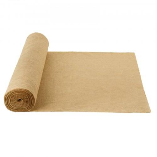 VEVOR Jute Stoff, Sackleinen-Stoffrolle, 50x50 hochdichte breite natürliche Sackleinen-Stoffrollen, 1016mmx22,86m, für Dekoration, Handwerk, Hochzei
