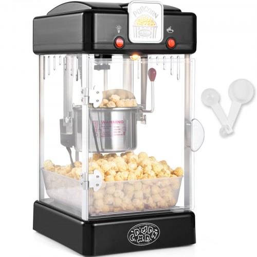 VEVOR Popcornmaschine Popcornautomat Popcorn-Maker, 300 W Popcornmaschine 2,5 oz Kessel ergibt 4 Qt pro Ladung, Popcornmaschine mit PP-Tür, inkl.