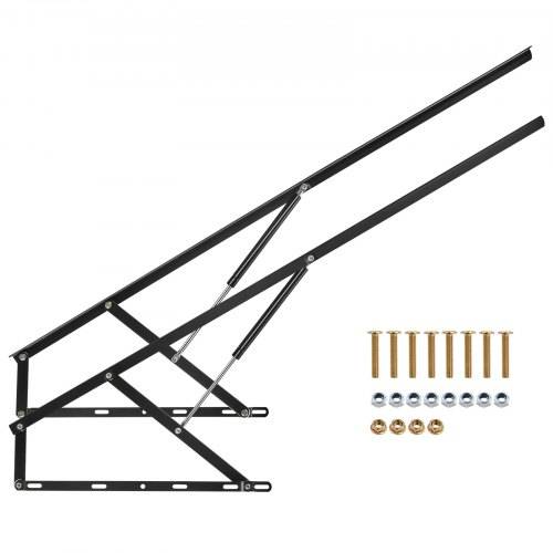 VEVOR Bettlift, 1300 x 100 x 55 mm, 120 kg Tragkraft, DIY-Schrankbett-Mechanik-Hardware-Kit vertikal Deluxe, pneumatischer Hebel