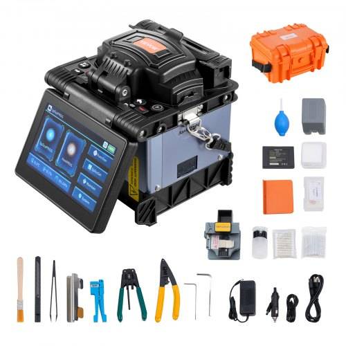 VEVOR Glasfaser-Schwei_gerät mit 6 Motoren, Kernausrichtung, Splei_gerät, 6 s Splei_en & 13 s Aufheizen, Fusionssplei_gerät mit 5-Zoll-Touchscreen