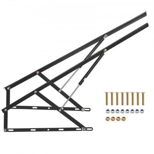 VEVOR Bettlift, 59 x 71 Zoll, kompatible Bettgrö_e, 154 lbs Tragkraft, DIY-Schrankbett-Mechanik-Hardware-Kit vertikal Deluxe, pneumatischer Hebel