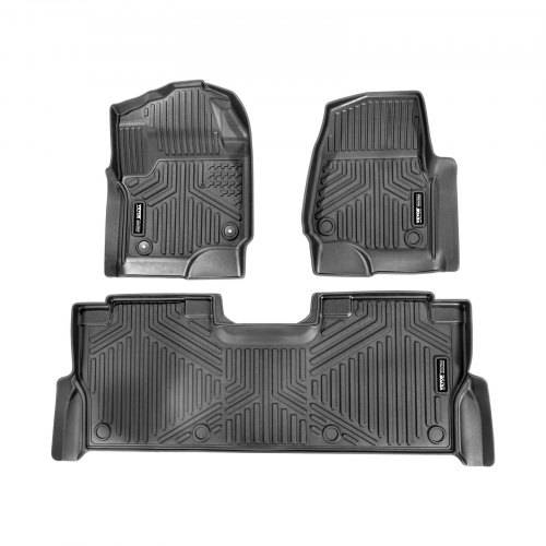 VEVOR Autofu_matten (3-tlg.) für Ford F250 F350 F450 F550 2017-2024 2025 Super Duty Crew Cab Bucket Seat mit Ablage unter dem Sitz, wetterfeste