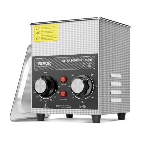 VEVOR 2 L Ultraschallreiniger mit Heiztimer & Korb professionelle digitale Ultraschall Reinigungsgeräte, 60 W Reinigungsmaschine für Uhreninstrument