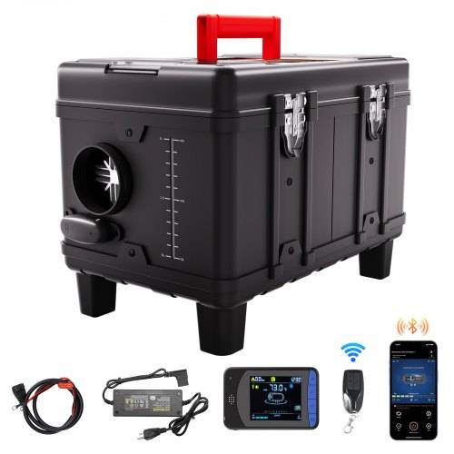 VEVOR 8 kW Dieselheizung 12 V /24 V All in One Diesel-Luftheizung, mit Bluetooth App Steuerung & Fernbedienung& Anzeigebildschirm & CO-Alarm