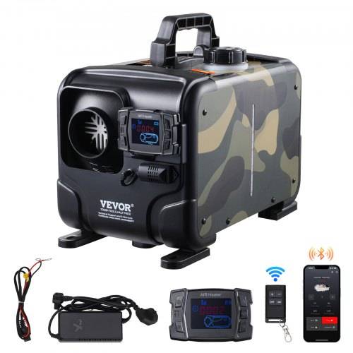VEVOR 8 kW Dieselheizung 12 V / 24 V All in One Diesel-Luftheizung mit Bluetooth-App & Fernbedienung & Anzeigebildschirm & CO-Alarm, schnell