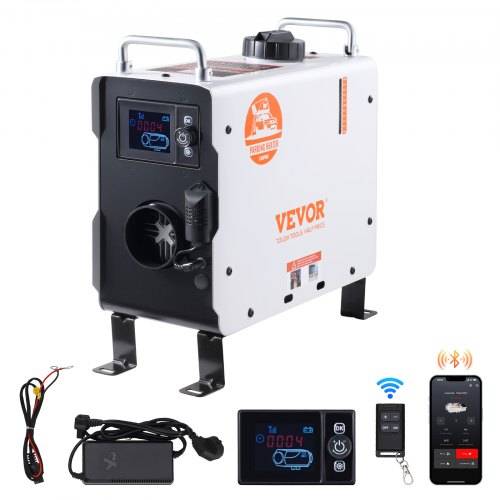 VEVOR 2 kW Dieselheizung 12 V/24 V All in One Diesel-Luftheizung, mit Bluetooth-App-Steuerung & Fernbedienung & Anzeigebildschirm & CO-Alarm