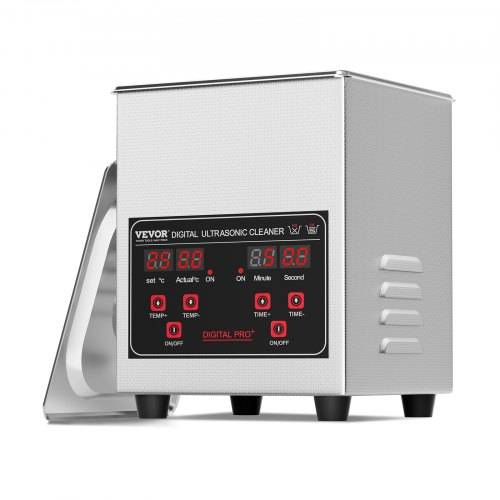 VEVOR Ultraschallreiniger 1,3 L professionelle 60 W Reinigungsmaschine mit Timer & Heizung, digitaler 40-kHz-Ultraschallreiniger mit Korb für Uhrglä