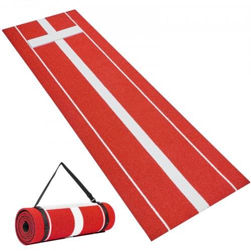 VEVOR Baseball-Schlagmatte Trainingsmatte (305 x 92 cm) Trainingspad Schlagkäfigmatte, Baseballmatte mit lichtechter Rasen & rutschfester