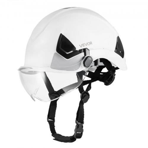 VEVOR Schutzhelm ANSI/ISEA Z89.1-zugelassener Sicherheitshelm mit Visier & 6-Punkt-Ratschenaufhängung, verstellbarer Industriehelm belüfteter Bauhel