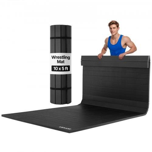 VEVOR Kampfsportmatte 3 x 1,5 m für Workouts im Heim-Fitnessstudio, wasserfeste aufrollbare Trainingsmatten Fitnessmatte für Gymnastik Tatami Jiu-Ji