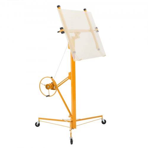 VEVOR Plattenheber bis max. 68 kg, 4877 mm Höhe, Gipskartonheber mit verstellbarem Teleskoparm, Rigipsplatten, Trockenbau-Heber, Panelheber