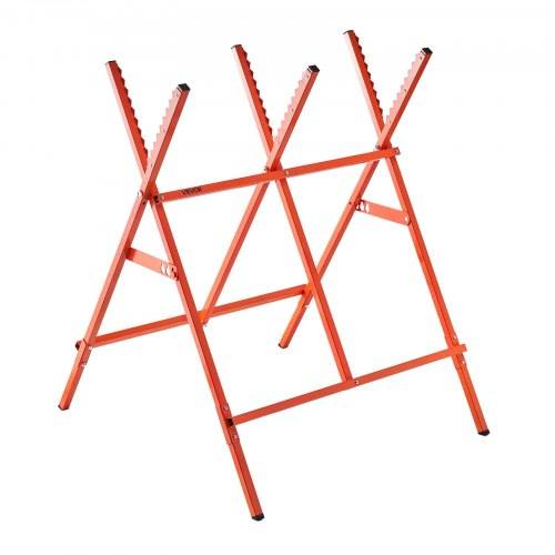 VEVOR Sägeböcke mit Kettensägen-Halterung, 118 kg, Holzsägebock höhenverstellbar, Sägegestell, Sägehilfe mit rutschfesten Fu_polstern, Kettens