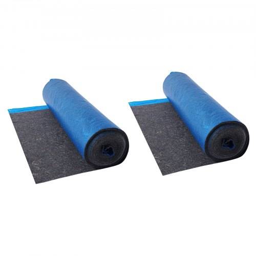 VEVOR Trittschalldämmung, 37,2 m², 3 mm Laminatbodenunterlage mit angebrachter Dampfsperre, Faser + PE-Folie, Schalldämmung & Geräuschreduzierung