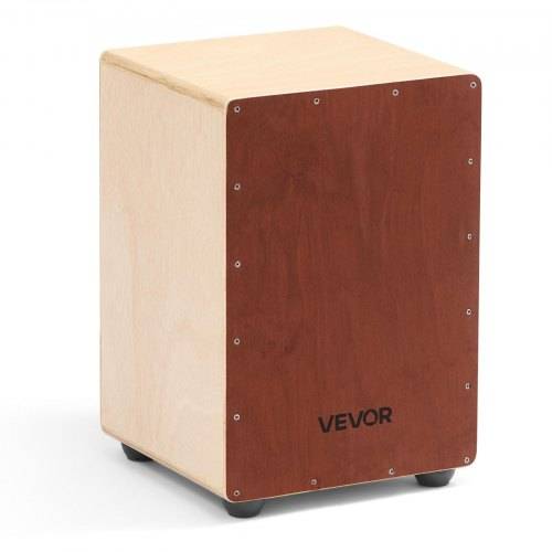 VEVOR Cajon, Kistentrommel, mit internen Snare-Drähten, kompakte & leichte Drum-Box aus Holz, Trommel-Musikinstrument mit Silikonfü_en, abgerundeten
