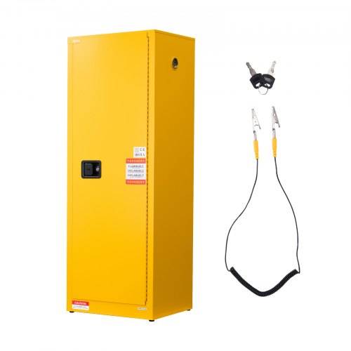 VEVOR Feuerlöschschrank feuerlöschfähiger brennbarer Lagerschrank (87,06 L) mit verstellbarem Regal, Feuerlöschschränke aus kaltgewalztem & verzi