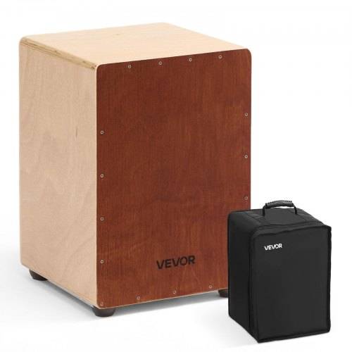 VEVOR Cajon, Kistentrommel mit internen Snare-Drähten, leichte Drum Box aus Holz, Trommel-Musikinstrument mit abgerundeten Kanten, inkl