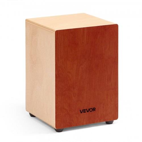 VEVOR Cajon, Kistentrommel mit internen Gitarrensaiten, leichte Drum-Box aus Holz, tragbares Trommel-Musikinstrument aus mit Silikonfü_en